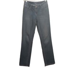 CRAFTED BY LEE womens jeans 2x32 blue straight leg stretch denim